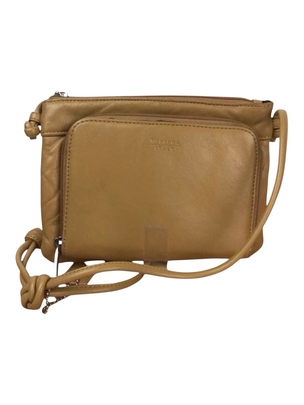 BEIGE Visione Italy leather mini purse crossbody bag tan Italian leather camel